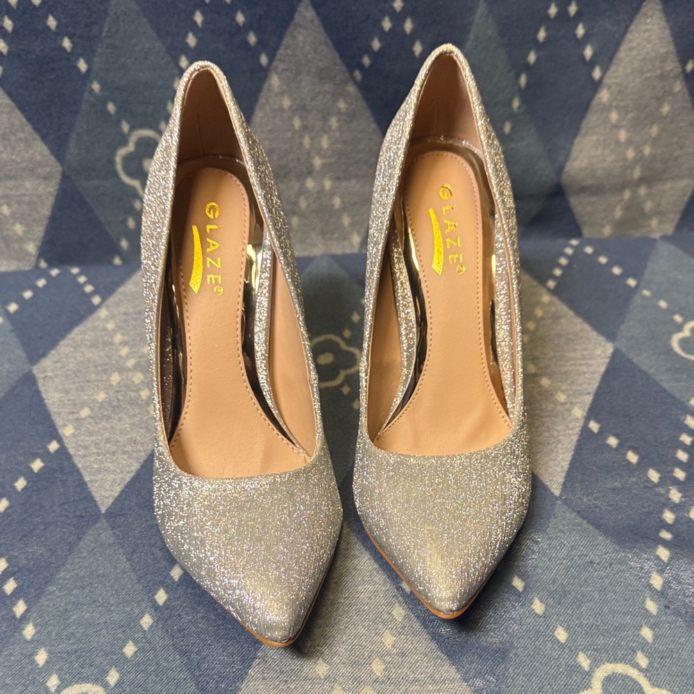 Glaze Sparkling Silver Women's Heels